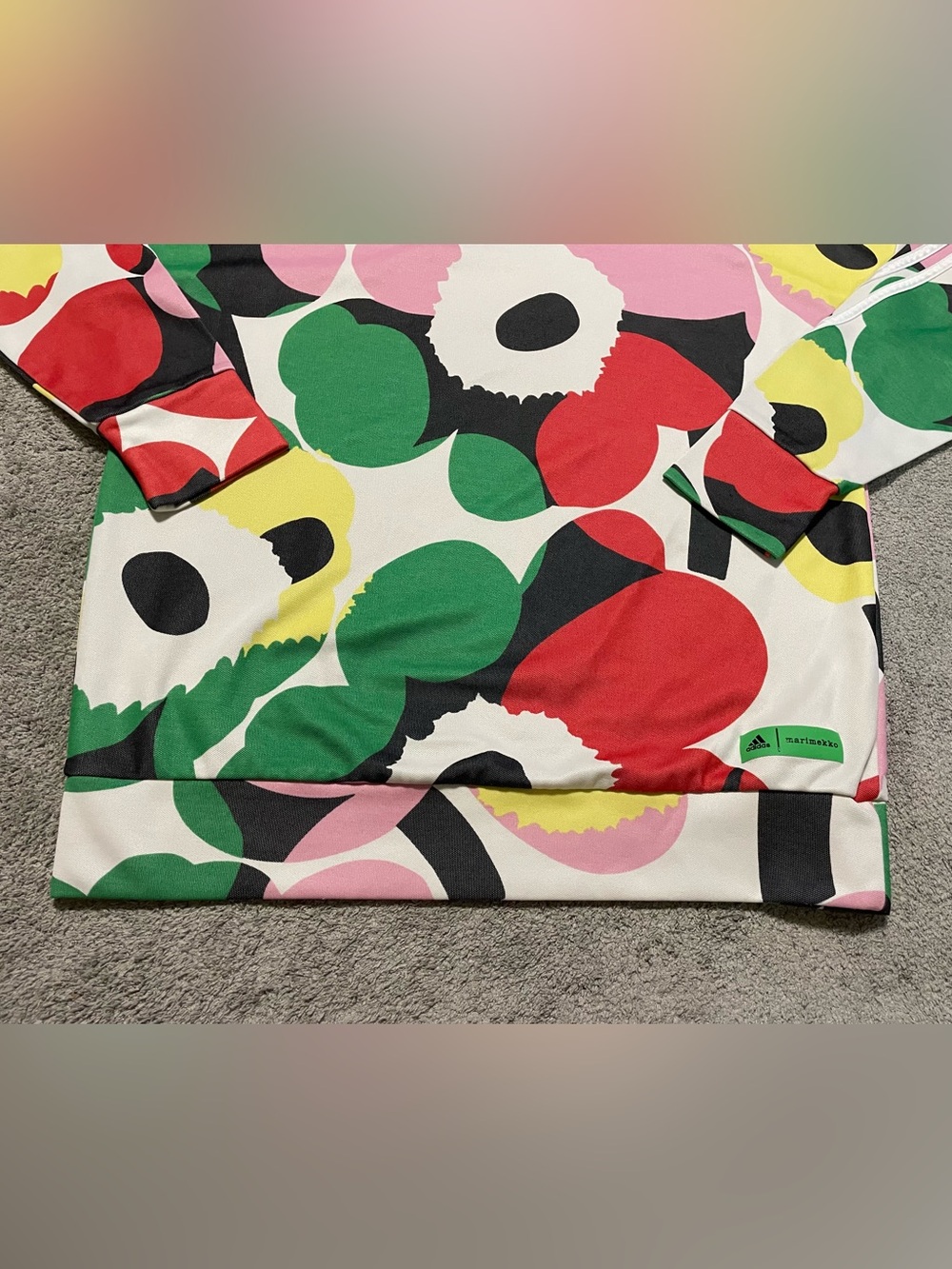 Adidas x Marimekko Floral Sweatshirt Women’s S Colorful Designer Crewneck - Picture 3 of 16